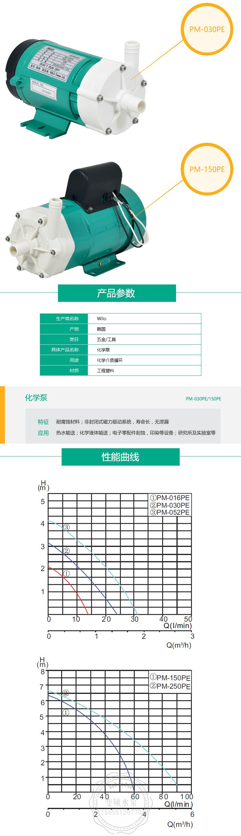 Wilo威乐PM-150PE化学泵(图1)