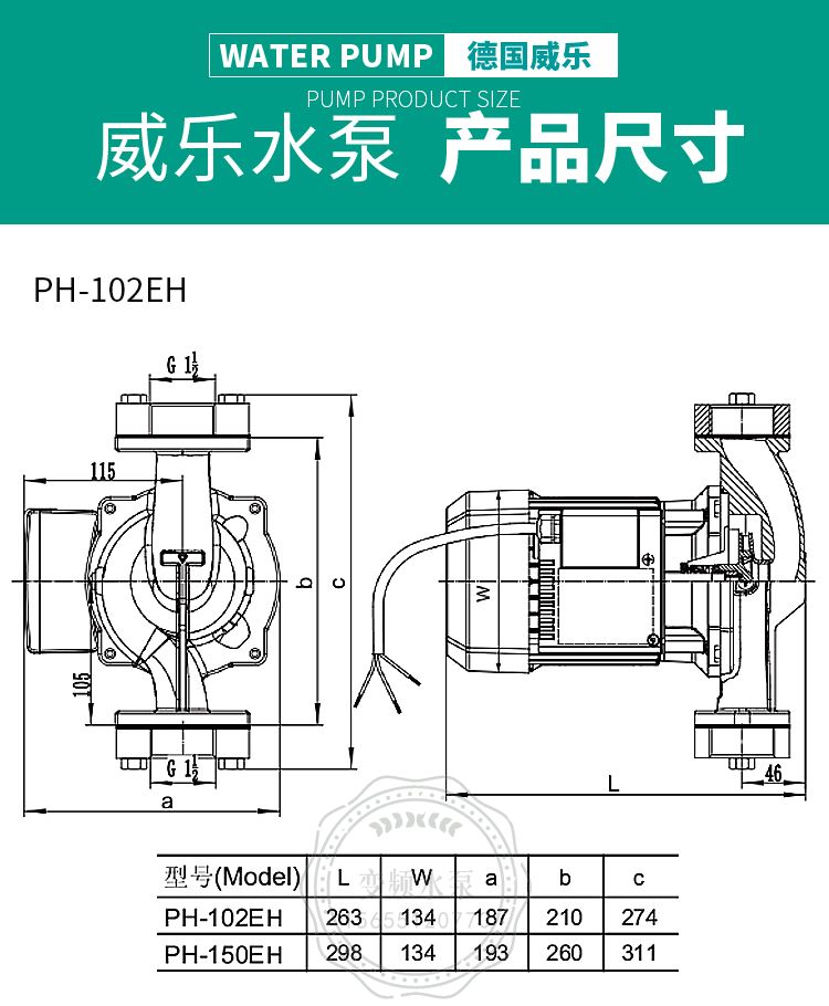 Wilo威乐PH-102EH管道循环泵(图5)